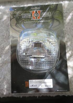 627390 Custom Chrome Laydown Style Clear Taillight Lens Harley Late 2003-2009 Cci #