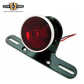 629317 Custom Chrome Universal Classic 2 Inch Round Taillight Fit For Harley Cafe Racer Motor Motorcycle
