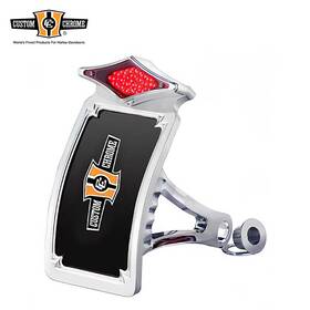 640903 Custom Chrome Led Side Mount Taillight Frame Fit For Harley 5-speed Softail 1987-99