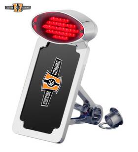640907 Custom Chrome Led Side-mount Taillight Frame Fits For Harley 5-speed Softail 1987-1999