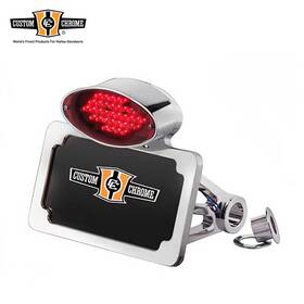 640908 Custom Chrome Cateye Sidemount Led Taillight Frame Fit For Harley 5-spd Softail 1987-99