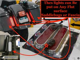 45196 Custom Dynamics Uni. Flatz Led Tail/brake Lights Lamp Assembly Harley Touring