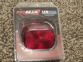 6585 Custom Dynamics Probeam Led Square Backtail Light Red Bottom Harley