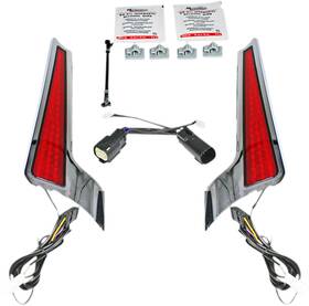 Cd-fascia-ss6cr Custom Dynamics Chrome Red Led Fascia Panel Lights 2010-2013 Harley Fltrx Flhx