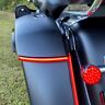 Custom Dynamics Red Low Profile Bagz Saddle Bag Lights Indian