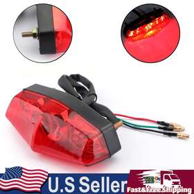 Tl-475-red Darupsun Abs Motorcycle Led Red 12v Brake Stop Running Rear Tail Light Lamp Universal Smk