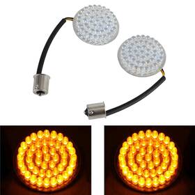 Ts-181-amber Darupsun 1156 Rear Led Turn Signal Insert Lights For Dyna Touring Road Glide 883 Amber