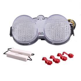 Dictorcoltd 310002319506 Motorcycle Led Rear Dual Tail Brake Lights Taillamp For Yamaha Yzf R6 2001-2002