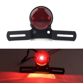 Dictorcoltd 550732601384 Motor 12v Round Red Brake Tail Light For Bobber Chopper Cafe Racer Atvs Hs