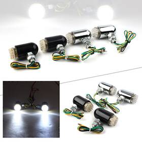Dictorcoltd 550738168805 Custom Chrome Brake Running Turn Signal Tail Light Motorcycle Cruiser Universal