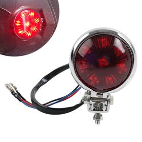 1xchrome Dictorcoltd 550748600135 Motor Led Rear Stop Brake Tail Light Lamp For Cafe Racer Bobber Chopper
