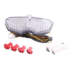Dictorcoltd 550748684869 Clear Led Taillight For Yamaha R6 2003-05 And R6s 06-09 Brake Light With Turn Signal