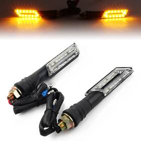 Dictorcoltd 550748824630 Clear Universal Motorcycle Turn Signal Indicators Tail Amber Light 12v 15 Led