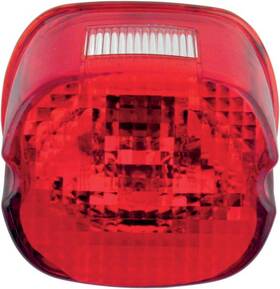 142171 Drag Specialties Ds Led Laydown Taillight Lens With Top Window Red Harley Davidson