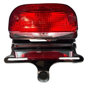 Drag Specialties P2-1st-2003 Custom Fat Bob-style Taillight And Chrome Bracket
