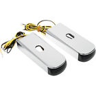 Dsl8-1 Alloy Art Chrome Fender Strut Amber Led Marker Lights Smoke