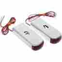 Dsl8-3r Alloy Art Raw Fender Strut Red Led Marker Lights W Lens
