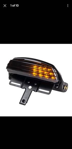 8900tlt-sft-s Eagle Lights Smoked Tri-bar Led Tail Light Turn Signals Softail Fxst Fxstb Fxstc