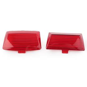 Earthoee 550718169525 2pcs Fender Tips Mud Guard Light Lens Fit For Harley Touring Ultra Classic Red