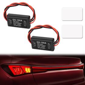 Ecocstm-blfs-01 Ecocstm 2 Pcs Gs-100a Brake Light Flasher Strobe 12v-24v Black