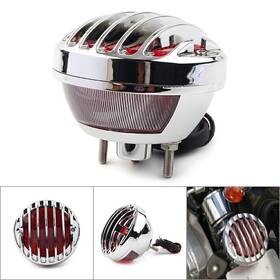 Efmotorshop 550724512810 Chrome Color Tail Brake Light For Harley Bobber Rat Custom Chopper Hot Motor Us