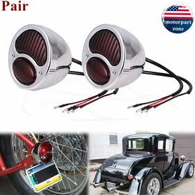 Z-1752170un00401-3 Eway Pair For Ford Model A Hot Rat Street Rod Custom Car Truck Lens Tail Light Chrome