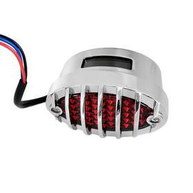 Ftc-3036 Fatecim Motorcycle Custom Oval-shaped Led Tail Light Cat Eye Rear Chrome/red