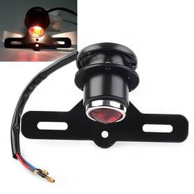 Flashbuyeasy 510001381645 Round Retro Motorcycle Brake Tail Light Lamp Fit Bobber Chopper Cafe Racer