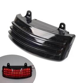 Flashbuyeasy 810000262021 Led Tri-bar Rear Tail Fender Tip Light Without Harness Smoke Fit Harley Street Glide