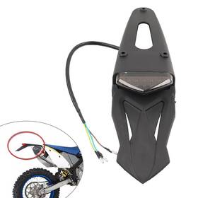 Flashbuyeasyusa 550745337140 Rear Mudguard Tail Light Brake Lamp For Off-road Motor Motocross Dirt Bike Black