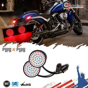 Mt01-12 Gtinthebox 2pcs Red 1157 48-smd Led Rear Turn Signal Lights For Harley Davidson Motorcycles