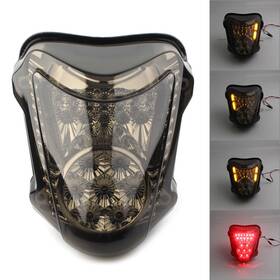 Gzyf 550722793099 For 2008-2013 Suzuki Hayabusa Gsx1300r Blk Led Taillight Integrated Turn Signals