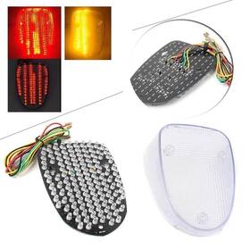 Gzyf 550738927020 1pc Tail Turn Signals Integrated Light Clear Fit Yamaha V-star Royal Road Star