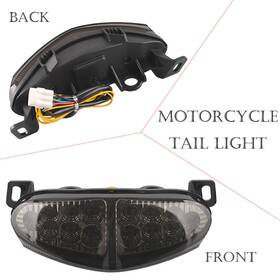 Gzyf 550743467467 1x Led Taillight Integrated Turn Signals Fit Kawasaki Er-6n 2009-2011 Smoke