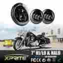 Harley-90w-kit-a2 Xprite 7 Round 60w Led Headlight Spot Fog Passing Combo For Harley Davidson Motorcycle