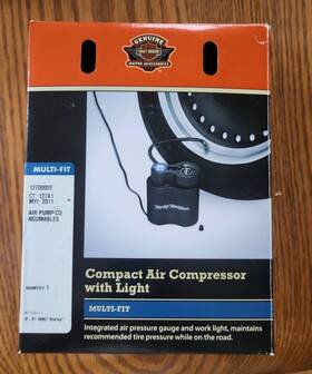 12700020 Harley-davidson Compact Travel Air Compreesor With Light