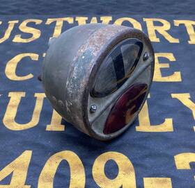 5052-41m Harley-davidson Oem Vintage Wla Early Blackout Cat Eye Tail Light Od Green Nice