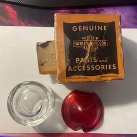 5065-25 Harley-davidson White Glass Tail Lamp Lens And Plastic Bullet Fthdft