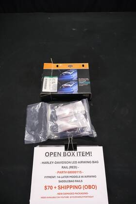 68000115 Harley-davidson Led Airwing Bag Rail Red Light 2014 Touring