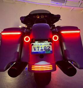 Hw307120 Hogworkz Slims Led Saddlebag Smoked Lights 2014-23 Harley Touring