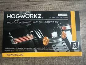 Hw307144 Hogworkz Trilogy Led Saddlebag Lid Lights 4 Harley Touring 14-24 Black Smo