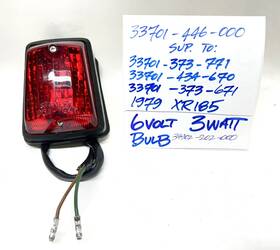 33701-446-000 Honda Stanley Tail Light Assy 1979 Xr185 Xr200 Mr175 Tl 125/250