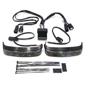 Usmt450-003-bk Httmt Sk Led Black Saddlebag Brake Turn Light Smoke Lens For Flhr Flhtkse Flhrse Fltruse
