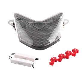Hukyu 421111176413 Motorcycle Led Smoke Tail Brake Lights Taillamp For Kawasaki Zx-10r 2006-2007