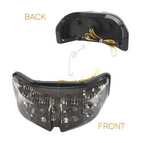 Hukyu 550735806236 Motorcycle Smoke Led Taillights With Turn Signal Lamp For Yamaha Fz1 Fz8 2006-2012