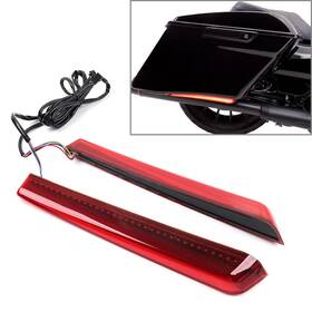 Hukyu 550738239567 Red Led Saddlebag Side Marker Light Fit For Harley Touring Street Glide 2014-23