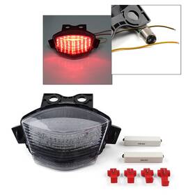 Hukyu 612046168592 Motorcycle Led Tail Brake Lights Taillamp Clear For Kawasaki Er-6 2006-2008 2007