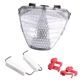 Hukyu 612046195284 Motorcycle Clear Rear Led Tail Brake Lights Taillamp For Honda Cbr250r 2011-2012