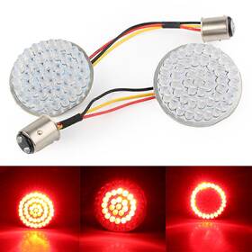 Hukyu 612046287521 2 Inch 1157 Rear Led Turn Signal Light Inserts For Harley Touring