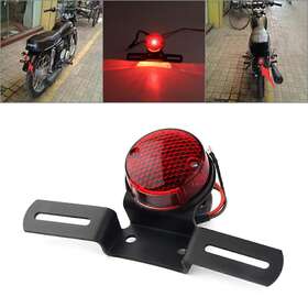 Hukyu 612046294161 Motor 12v Round Red Brake Tail Light For Bobber Chopper Cafe Racer Atvs Hs